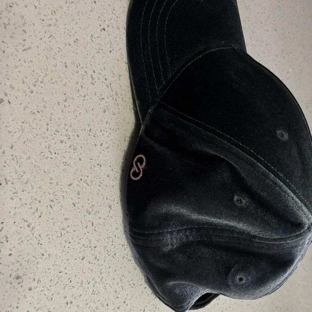 CALIA by Carrie Underwood Charcoal Velvet Baseball Hat